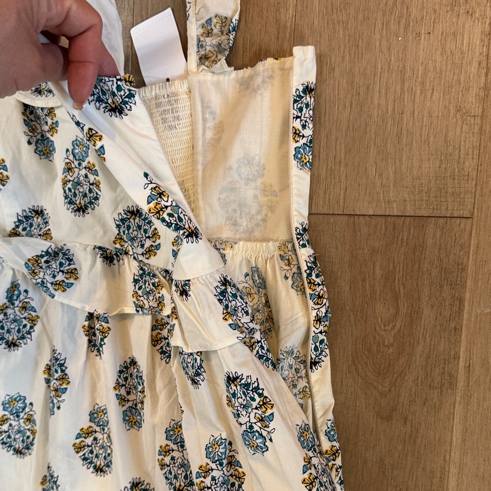A-Line Maxi White and Blue Women’s Maxi Dress with pockets by J. Crew - Picture 8 of 15